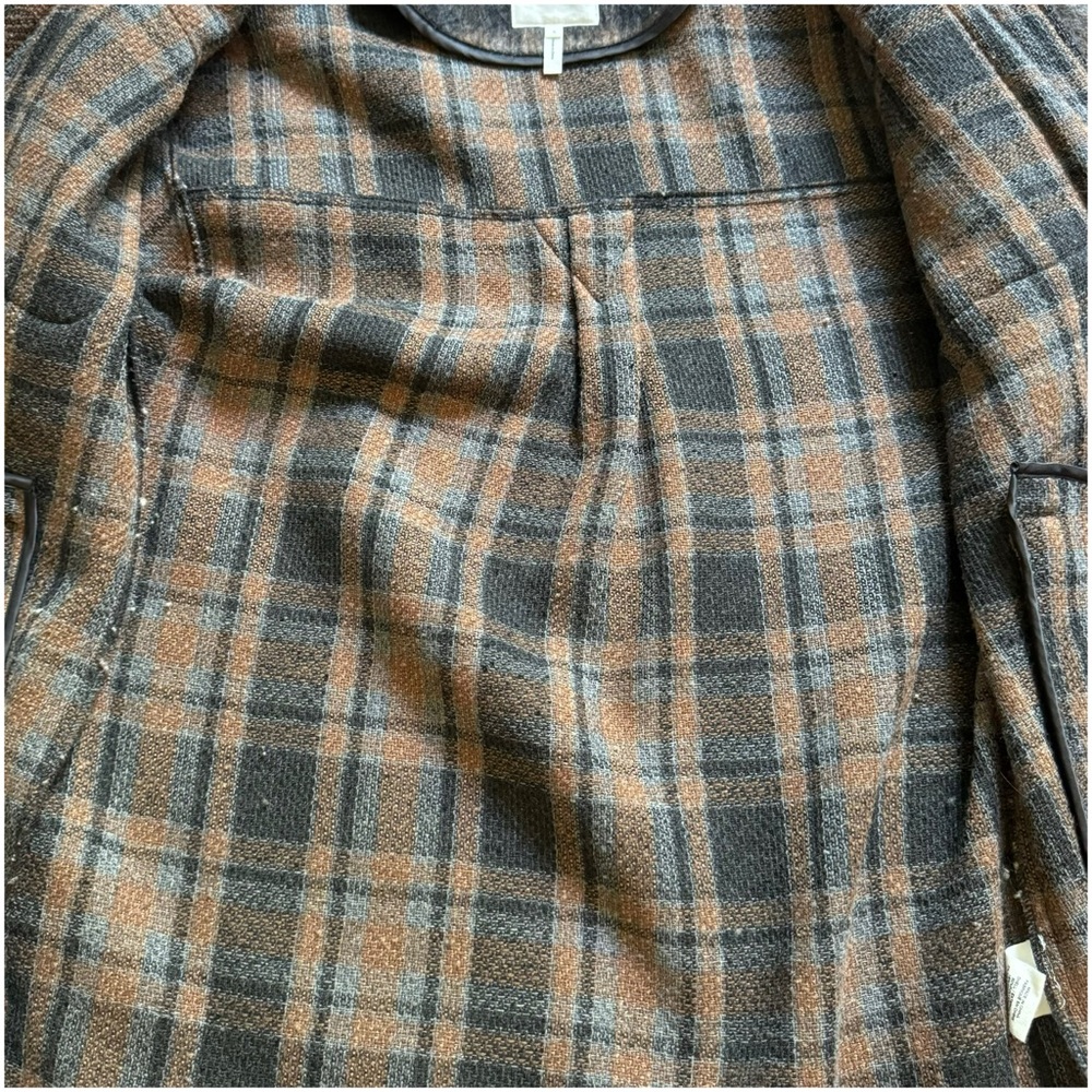 Avec Les Filles Longline Plaid Fuzzy Shacket S - Picture 11 of 16